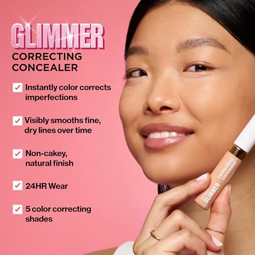 Revlon Glimmer Correcting Concealer, Light Coverage Liquid Concealer 0.3fl oz