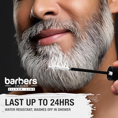 Barber's Choice Silver Line Beard Color Brush - White Hair