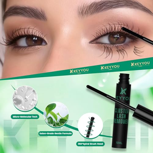 Lash Cluster Remover with Spiral Brush - Fast-Acting Oil Formula