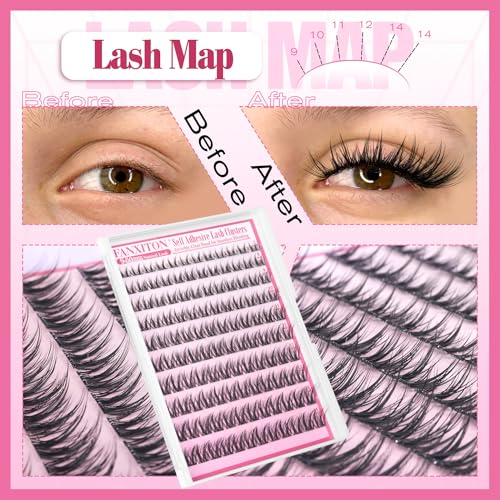 Manga Self Adhesive Eyelashes 120 Pcs C-Curly 7-14mm