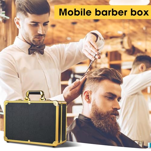 Barber Tool Case with Lock | Double Layer Aluminum Storage Box