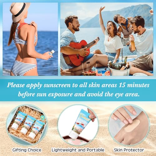 24 Pcs Mini Tinted Sunscreen Bulk for Summer Vacation Party Spf 30 Water Resistant Sunscreen Lotion Bulk 1 oz Travel Size for Thank You Gifts Summer Vacation Party Supplies