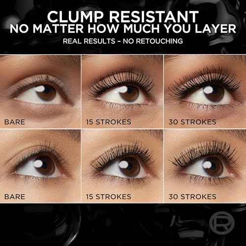 L'Oreal Paris Paradise Big Deal Mascara, Volumizing and Lengthening Formula, Buildable, Clump Resistant, Washable Blackest Black Mascara, 0.33 Fl Oz