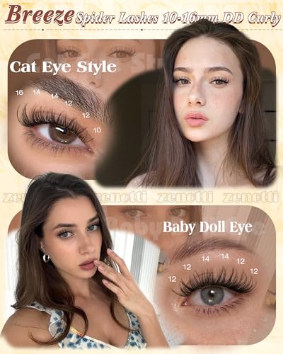 Wispy Eyelash Clusters with Invisible Band - 10-16mm, 144PCS