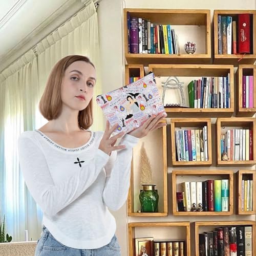 G2TUP Singer Album Cosmetic Makeup Bag Gray Music Fans Gift Singer Album Lyrics Zipper Pouch Bag Singer Concert Tour Merch (Wish You Were MG)