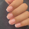 Modelones Extra Short French Tip Press On Nails - 32 Pcs Kit