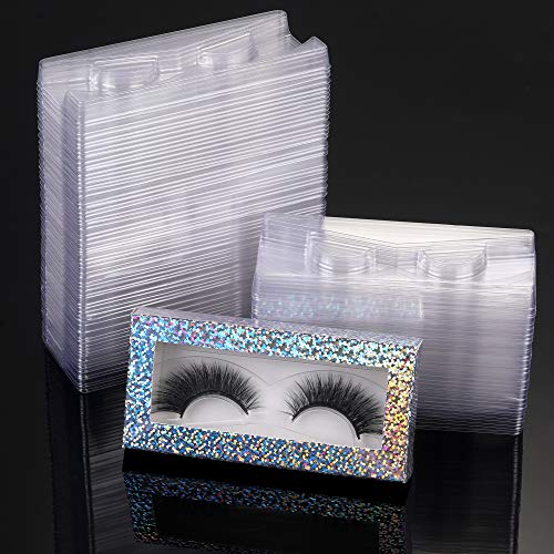 100pcs Rectangle Eyelash Storage Trays for False Lashes