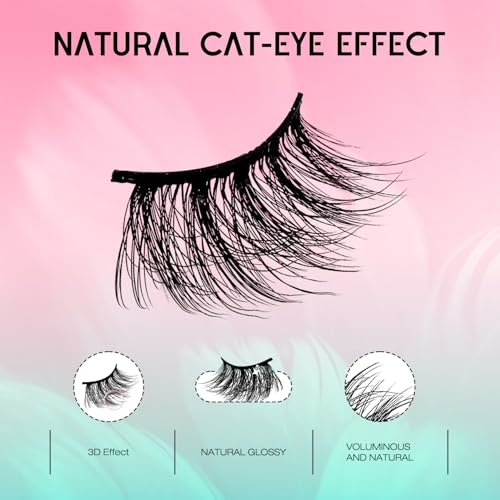 Half Lashes Cat Eye Wispy Faux Mink 10 Pairs Pack
