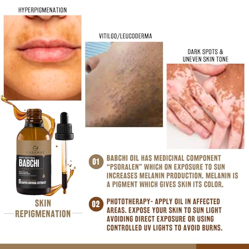 CARAWAY BAKUCHI OIL - Supercritical CO2 Extract| Pure Babchi Oil for Skin, Pigmentation, Vitiligo & Uneven skin tone| Bakuchi Seed Oil ? 50ml