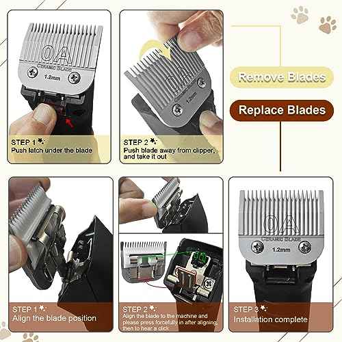 0A Professional Detachable Replacement Ceramic Blades. Compatible with Oster Classic 76/Power Pro/Power-Teq/Star-Teq Clipper. Compatible with Ainds Clippers. Size: 0A, 3/64" Cut Length.