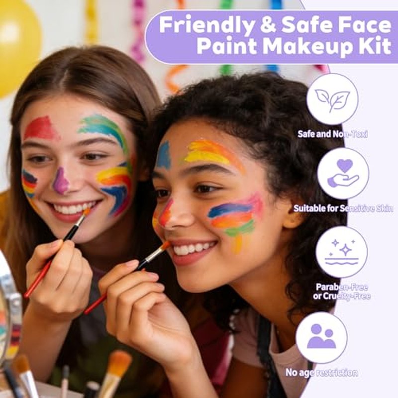 42 Color Face Paint Kit - Water Activated Face & Body Paint