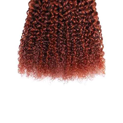 Highlight Bundles P33/350 Curly Wave Human Hair Bundle Two Tone Copper Mixed With Ginger Orange 3 Bundles 12 14 16 Inch Ombre Ginger Brown Kinky Curly Bundle