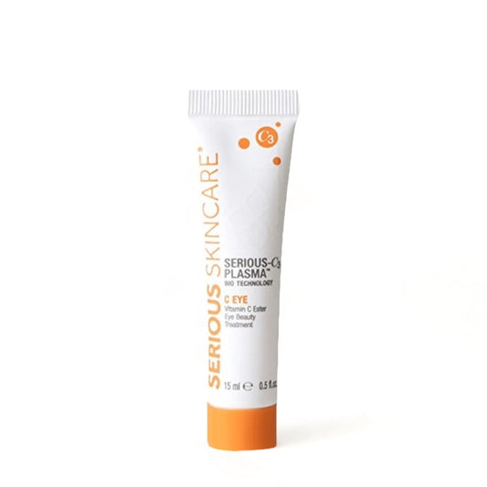 Serious Skincare - Vitamin C Eye Beauty Treatment Gel - Hyaluronic Acid & Collagen - For Undereye Lines, Wrinkles, Dark Circles - Hydrating & Soothing - C3 Plasma C Ester Biotechnology 0.5 oz.