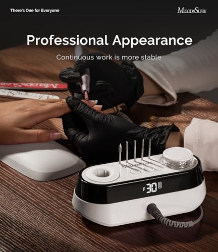 Cordless Rechargeable Nail Drill E-File with Built-in Storage - 30000RPM