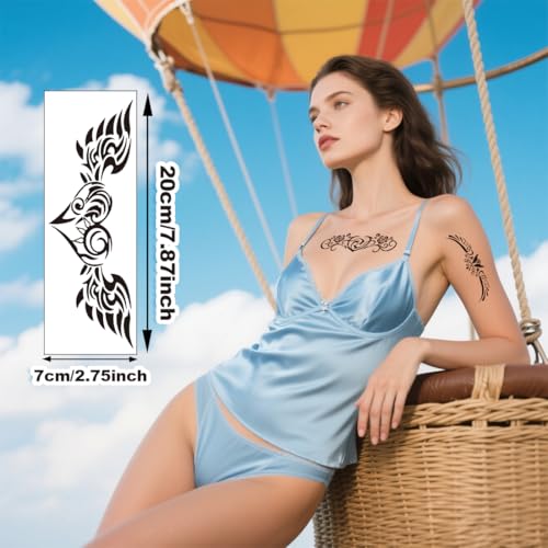 ELANE 19 Sheets Temporary Tattoo Stickers for Women Men