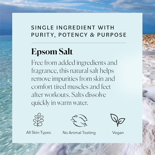 Epsom Salt Bath Soak 5 lbs - Pure Magnesium Sulfate, Unscented