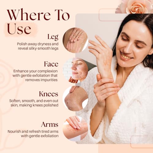 Himalayan Salt Body Scrub with Collagen & Rose Oil - 12 fl oz - Mystére Beauté