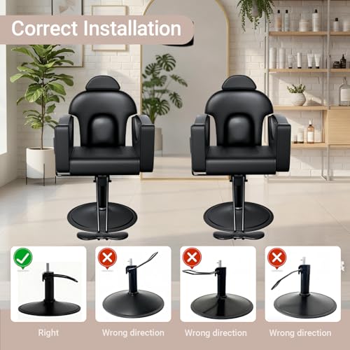 Professional Hydraulic Barber Chair with Reclining Back