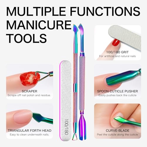 Fanisn Gel Nail Polish Remover Kit (2x15ml) - Fast 3-5 Min Acetone Free