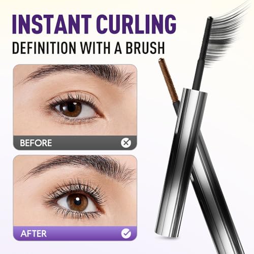 Mascara for Mature Women | Metal Wand, Waterproof, Thinning Lashes (2PC)