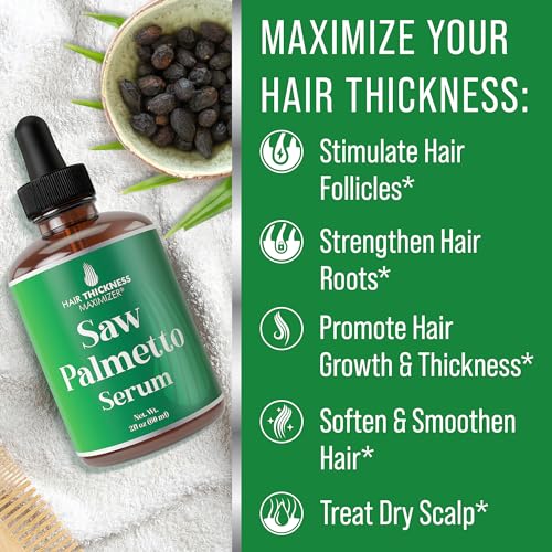 Saw Palmetto Hair Growth Serum with Rosemary & Peppermint - 2oz