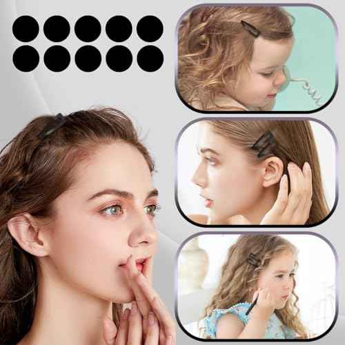 20 Pcs Snap Hair Clips for Women Snap Hair Barrettes Double Grip Hair Clips 3 Prong Clips for Hair Barrettes for Women Girls (Black)