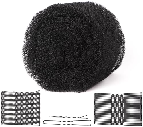 Hair Sponge for Updos & Volume Bumps - Salon-Grade Black Padding, Includes Pins & Clips