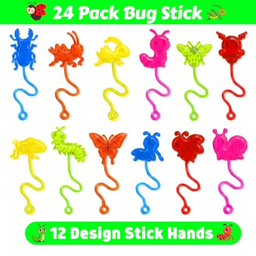 48-Piece Bug Party Favors - Sticky Hands & Tattoos