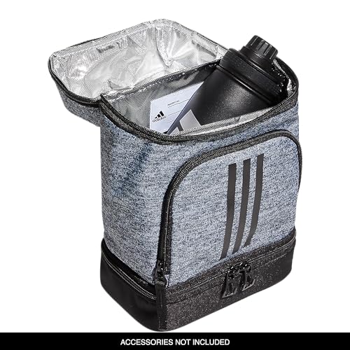 adidas Excel 2 Insulated Lunch Bag, Jersey Onix Grey/Black, One Size