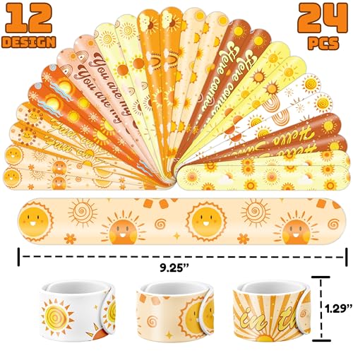 72 Pc Boho Sun Party Favors Bundle – Tattoos & Slap Bracelets