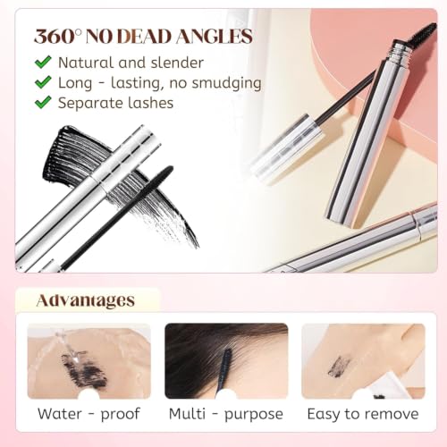 Waterproof Mascara for Mature Women 60+, Volumizing & Lengthening