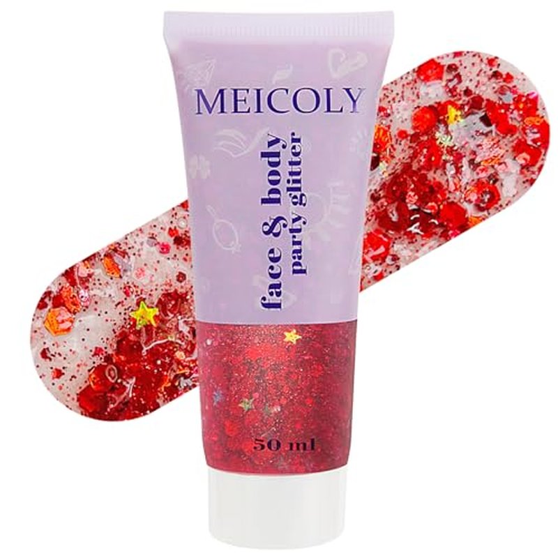 50ml Holographic Body Glitter Gel - Chunky Sequins Face & Hair