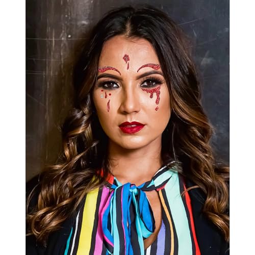Halloween Face Jewels Tattoo Stickers – Vampire Bat Gems