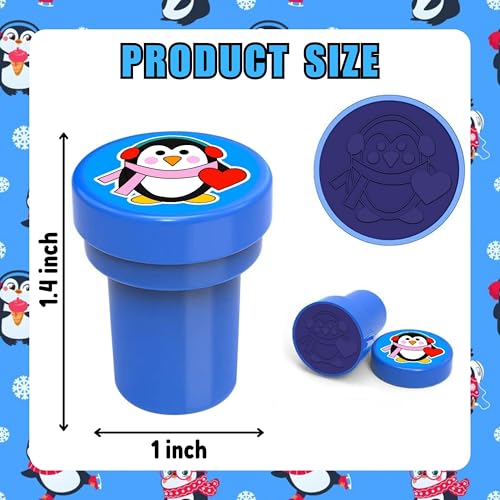 Penguin Party Favors Set - 24 Tattoos & 12 Stamps