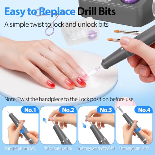 PYVOLA Professional Electric Nail Drill 45,000 RPM | Corded E-File