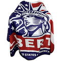 Pelocapa Professional Barber Cape - Water-Resistant Haircut Gown, 63"x56" American Flag