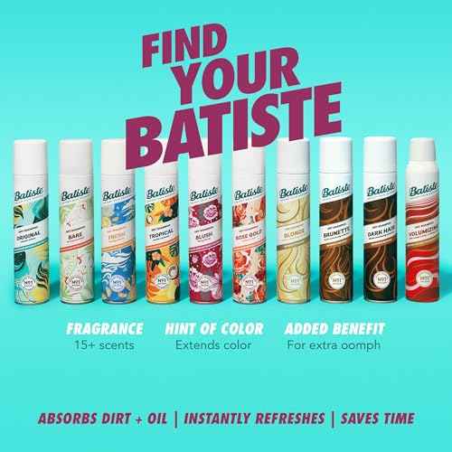 Batiste Dry Shampoo, Rose Gold, Refresh Hair and Absorb Oil Between Washes, Waterless Shampoo for Added Hair Texture and Body, 5.71 oz Dry Shampoo Bottle