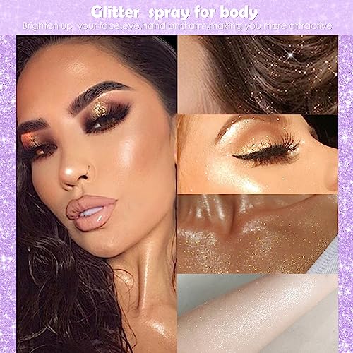 Yosca Glitter Spray Highlighter - 20ML Body & Hair Shimmer