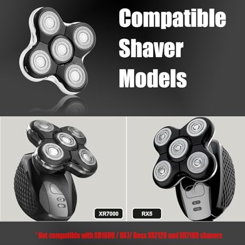 Balder Pro Shaver Peplacement Heads for Remington Balder Pro Head Shaver Model XR7000/XR1500/XR1501 Electric Shaving for Bald Men,4 Pack