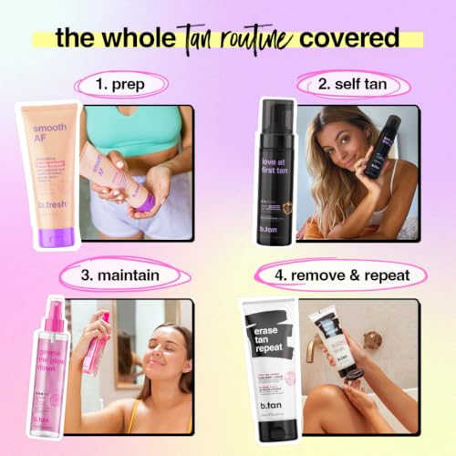 B.TAN Violet Self Tanner Kit - Dark Mousse with Mitt