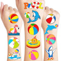 96 PCS Beach Ball Temporary Tattoos - Summer Pool Party