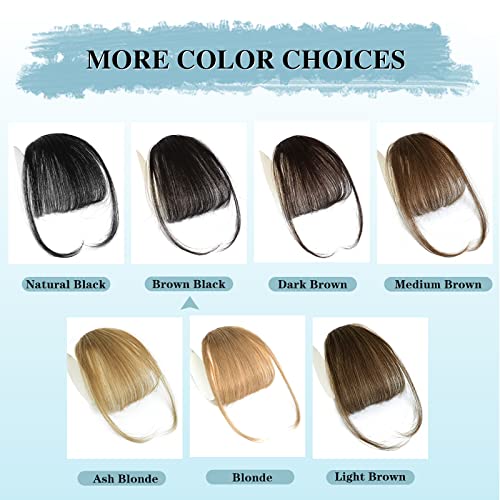 Clip-In Human Hair Bangs for Women - Wispy & French