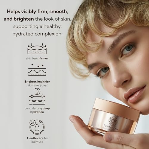 PERFECT ONE Firming Face Cream ? Anti-Aging Collagen Moisturizer with Hyaluronic Acid, Niacinamide, and Squalane for firmer, brighter hydrated skin ? All-in-One Skin Tightening Facial & Eye Cream, 50g