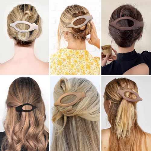 Flat Lay Down Claw Clips 6 Pack - Hair Accessories for Women