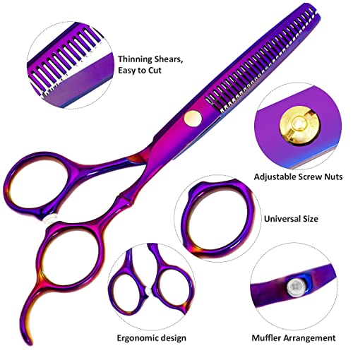 Professional Hair Cutting Scissors Set - Stainless Steel Barber Shears