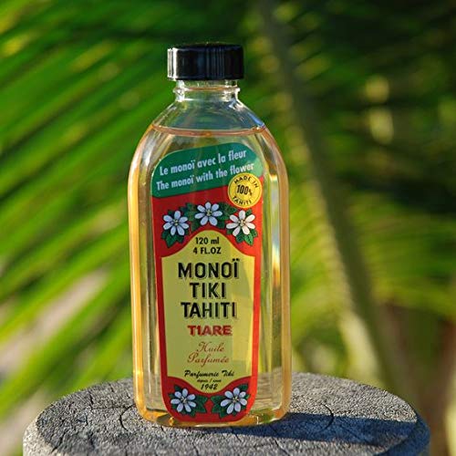 Monoi Tiki Tahiti - Tiare Coconut Oil - Original Tahitian Gardenia Fragrance - For Hydrated Skin and Hair - 4 fl. oz. (Pack of 2)