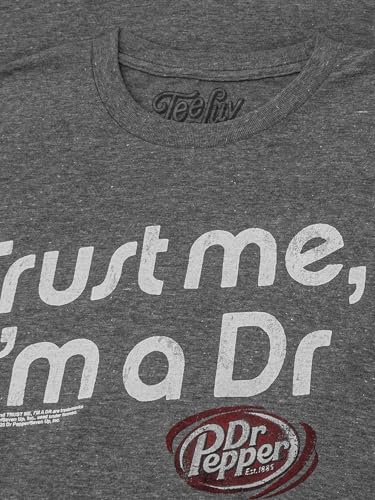 Men's Tee Luv Dr Pepper Trust Me I'm A Dr Faded Soda Logo Shirt