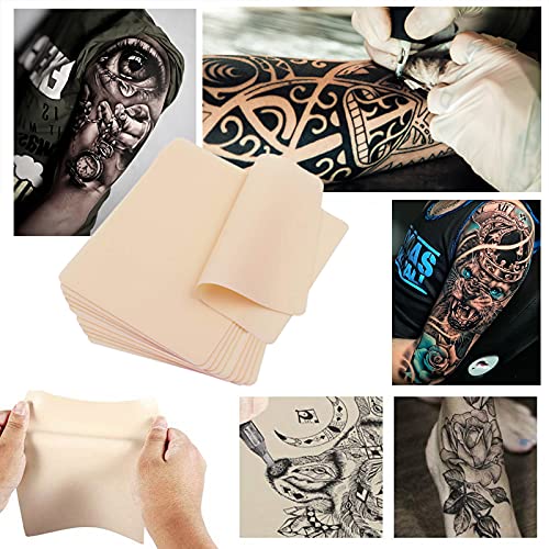 Blank Tattoo Skin Practice - Yangna 20Pcs Tattoo Practice Skins Double Sides 7.4x5.6" Fake Skin Microblading Eyebrow Tattoo Skin