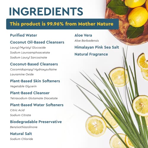 Puracy Organic Hand Soap, Professional Hand Washers We've All Become, Lavender & Vanilla 48 oz Natural Dish Soap, Plant-Based Liquid Dishwasher Detergent Soap, Organic Lemongrass, 48oz