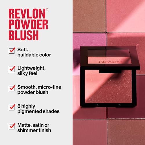 Revlon Blush, Powder Blush Face Makeup, High Impact Buildable Color, Lightweight & Smooth Finish, 028 Apricute, 0.17 oz